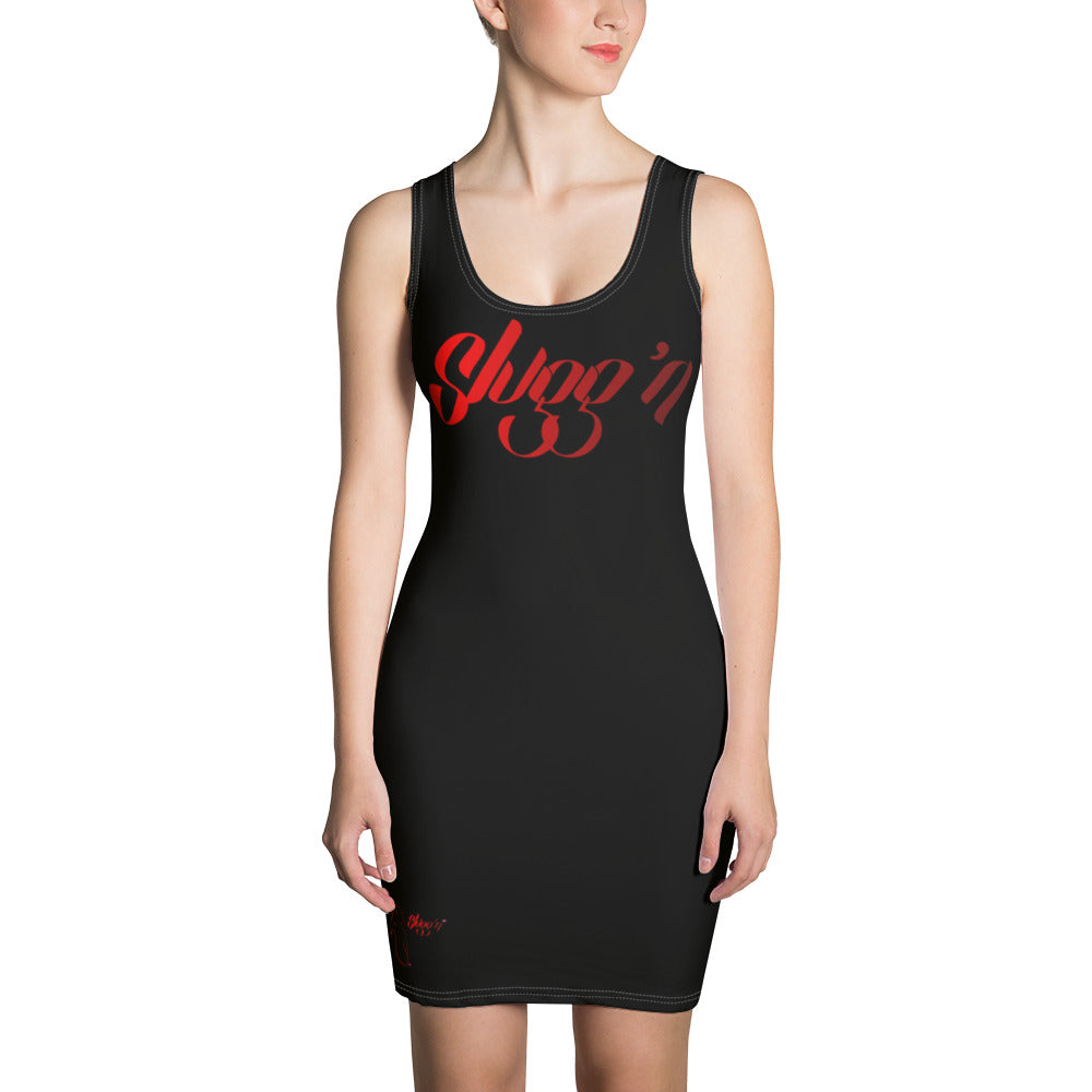 Slugg'n blk w/red logo Sublimation Cut & Sew Dress