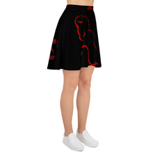 Load image into Gallery viewer, Slugg&#39;n blk w/red logo Skater Skirt
